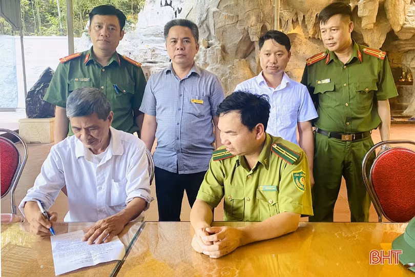 Thị xã Hồng Lĩnh lập các chốt “canh lửa” đường lên núi Hồng