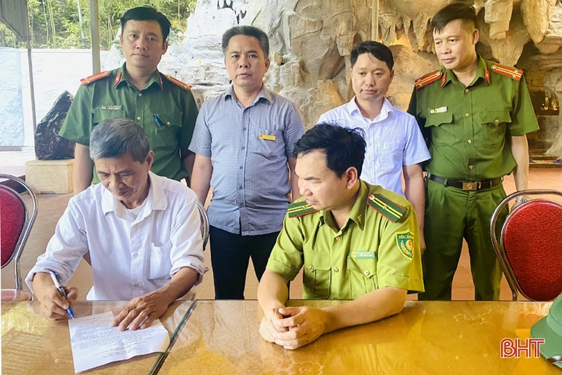 Thị xã Hồng Lĩnh lập các chốt “canh lửa” đường lên núi Hồng