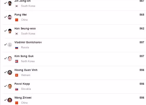 hoang xuan vinh xuat sac lot vao vck noi dung 50m sung ngan nam