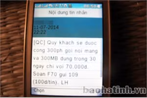 Tin nhắn quảng cáo gây phiền phức người dùng