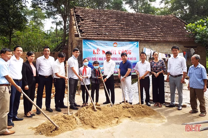 Hội đồng hương Đức Thọ tại Đức khởi công xây nhà cho 3 trẻ mồ côi