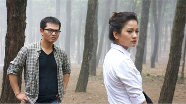 Trung Hiếu và Thúy Hằng thể hiện một cặp vợ chồng trong phim.