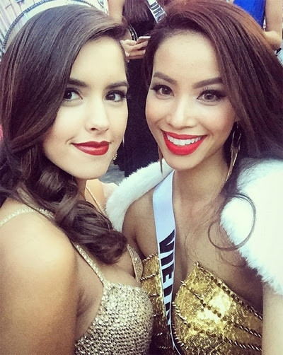 Khoảnh khắc Phạm Hương tỏa sáng bên thí sinh Hoa hậu Hoàn vũ ảnh 8