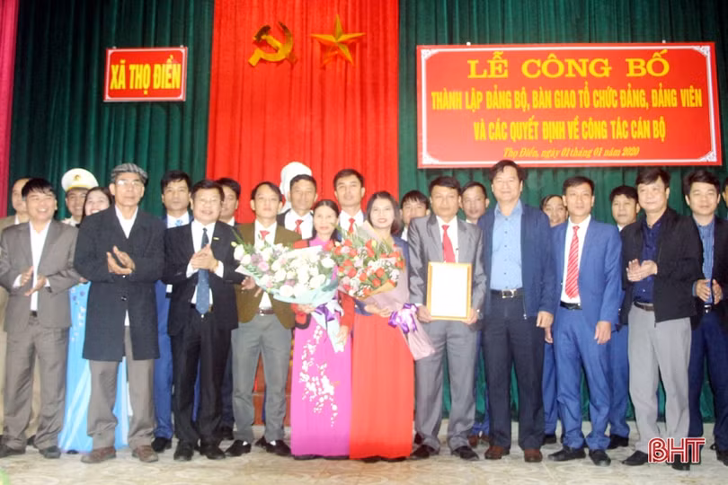 Vũ Quang công bố thành lập Đảng bộ các xã Quang Thọ và Thọ Điền