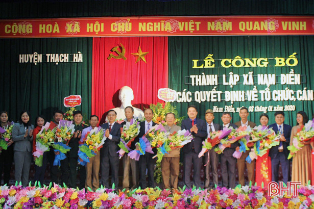Xã Nam Điền, huyện Thạch Hà chính thức được thành lập