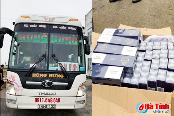 phat hien 1 000 bao thuoc la 555 lau tren xe khach bac nam