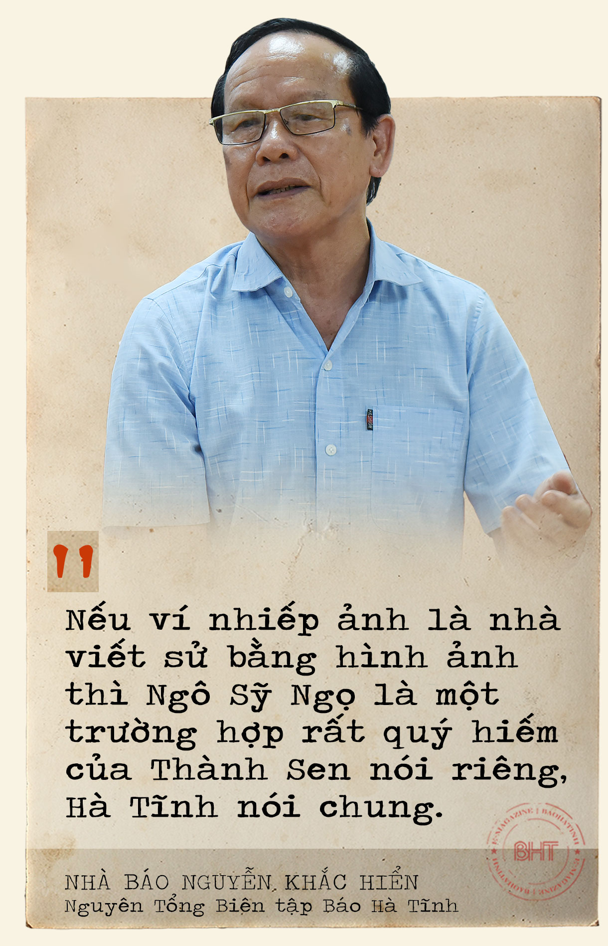Nghệ sỹ nhiếp ảnh Sỹ Ngọ - người viết sử Hà Tĩnh bằng hình ảnh