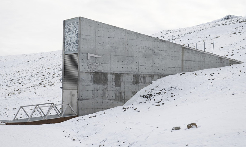 Mặt tiền của hầm hạt giống toàn cầu Svalbard, Na Uy, ngày 24/9/2023. Ảnh: VCG hamhatgiongset-1749009796-8304-1749010056.jpg