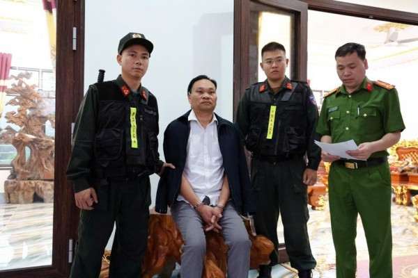 Đối tượng Lý Văn Hai thời điểm vừa bị Công an tỉnh Phú Thọ bắt giữ.