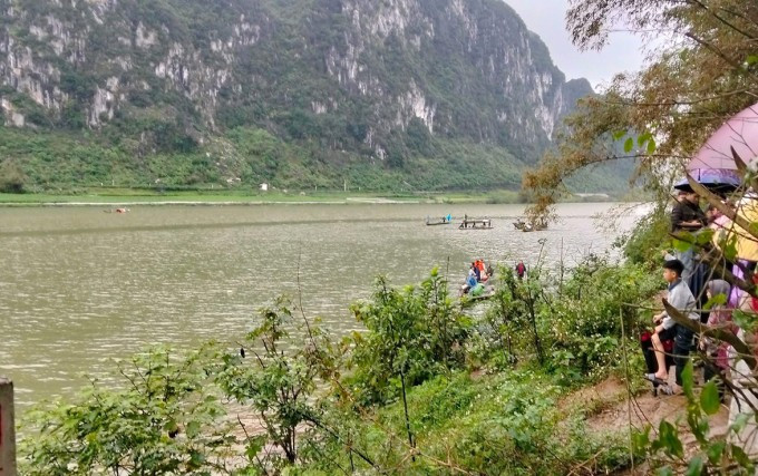 Khu vực đò gặp nạn trên sông Gianh. Ảnh: Văn Trần