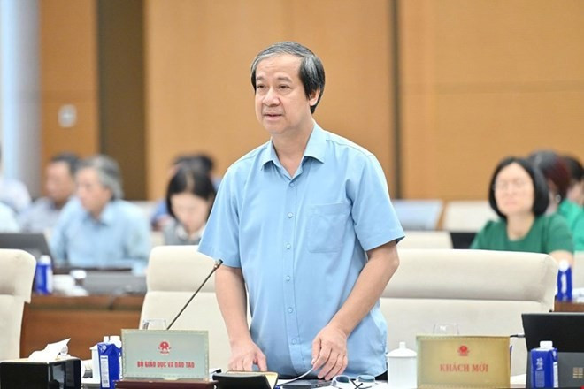 Bộ trưởng Bộ Giáo dục và Đào tạo Nguyễn Kim Sơn. Ảnh: Quochoi.vn Bộ trưởng Bộ Giáo dục và Đào tạo Nguyễn Kim Sơn. Ảnh: Quochoi.vn