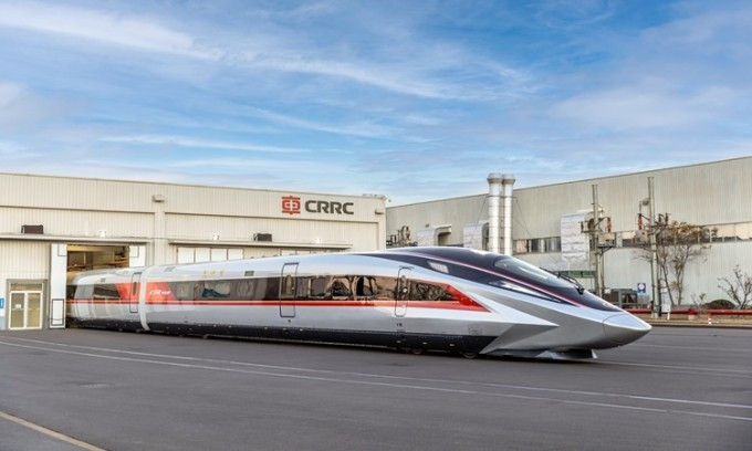 Tàu CR450 do chi nhánh của Tổng công ty Đường sắt Trung Quốc (CRRC) chế tạo. Ảnh: CRRC
