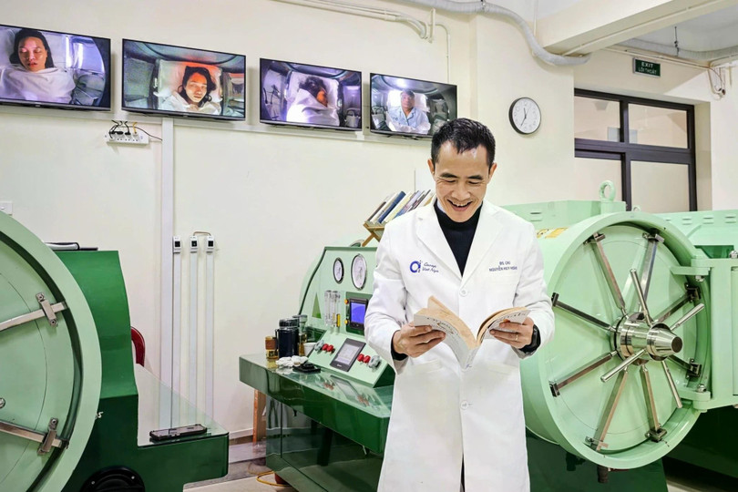 Bác sĩ Nguyễn Huy Hoàng, chuyên khoa Nội, thành viên Hội Y học dưới nước và Oxy cao áp Việt Nam. Ảnh: BSCC.
