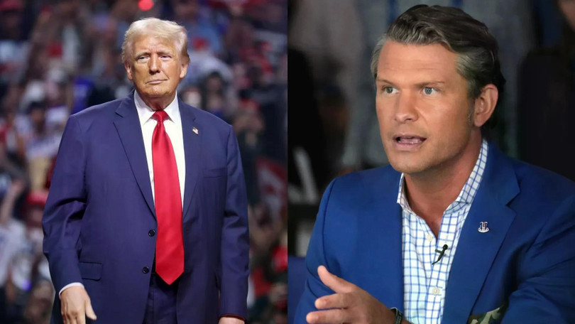 Tổng thống Mỹ Donald Trump và Bộ trưởng Chiến tranh Pete Hegseth.