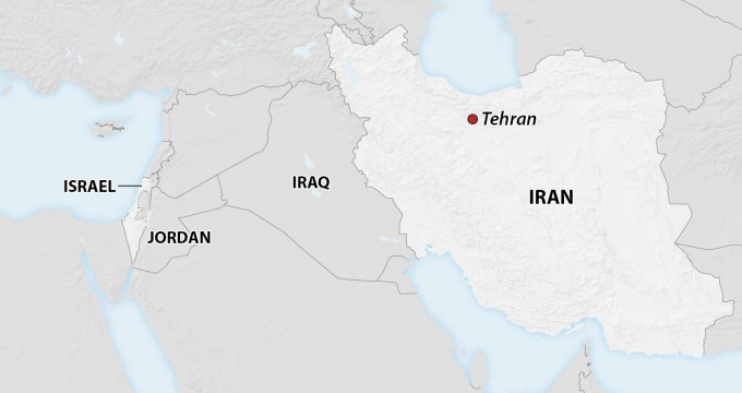 Vị trí Iran và Israel. Đồ họa: CNN