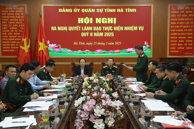 Đảng bộ Quân sự tỉnh Hà Tĩnh ra nghị quyết lãnh đạo thực hiện nhiệm vụ quý II/2025. dang-uy-quan-su-tinh-04.jpg