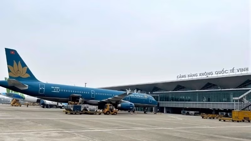 Sân bay Vinh có thể đón 14 triệu lượt khách vào năm 2050. Ảnh: VNA.