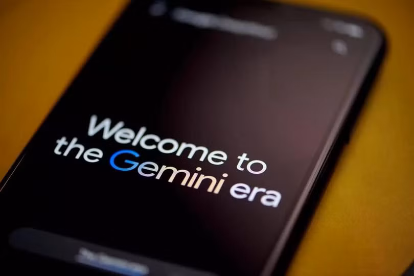 Màn hình giới thiệu Google Gemini. Ảnh: Bloomberg.