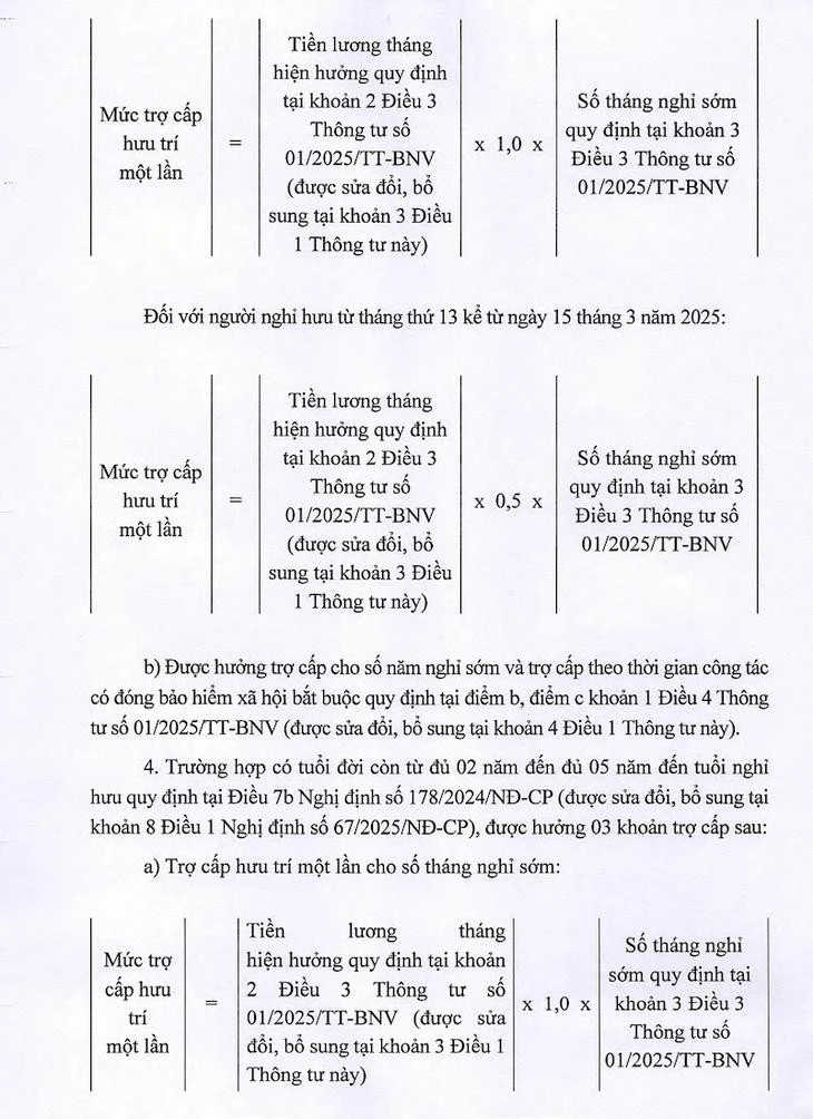 Cách tính mức trợ cấp - Ảnh chụp màn hình