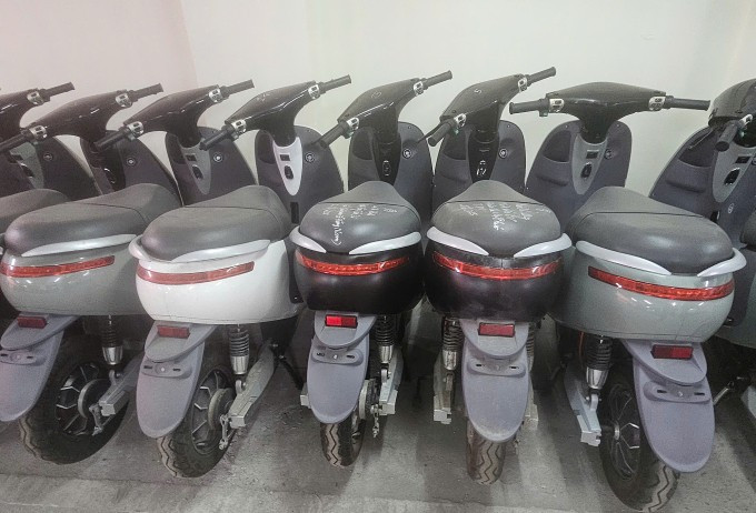 Các loại xe điện bị làm giả. Ảnh: Công an cung cấp Các loại xe điện bị làm giả. Ảnh: Công an cung cấp