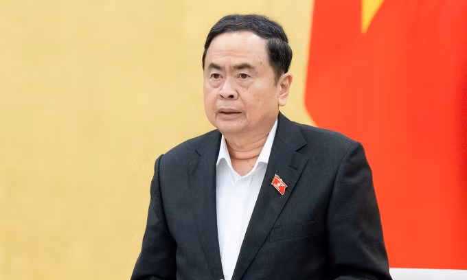 Chủ tịch Quốc hội Trần Thanh Mẫn nói tại phiên họp sáng 11/3. Ảnh: Media Quốc hội