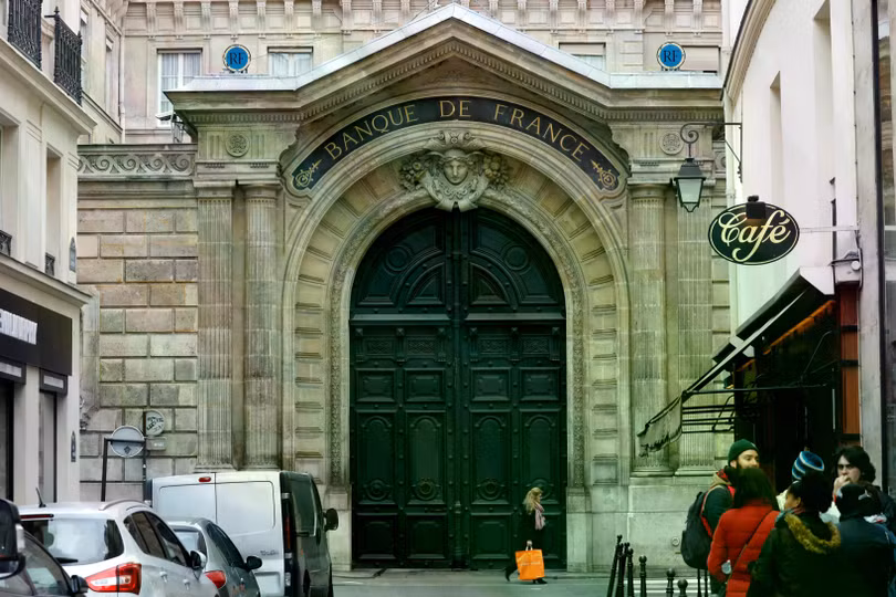 Ngân hàng Trung ương Pháp - Banque de France - trụ sở tại Paris (Pháp). Ảnh: Reuters.