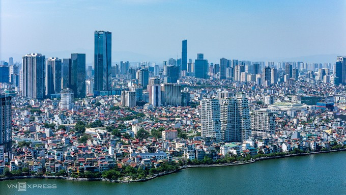 Thành phố Hà Nội nhìn từ trên cao. Ảnh: Giang Huy