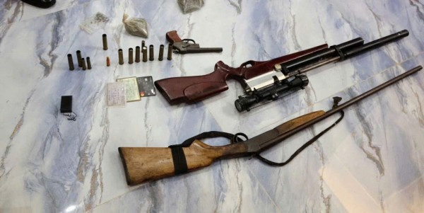 Súng, đạn... thu giữ trong chuyên án.