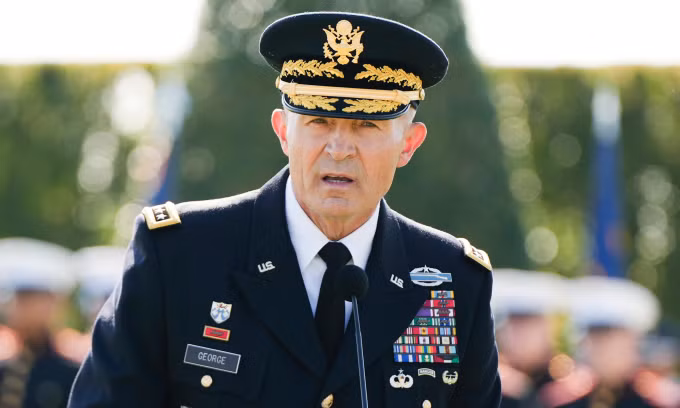 Tư lệnh lục quân Mỹ Randy George tại một sự kiện ở Washington hồi tháng 9/2025. Ảnh: AP