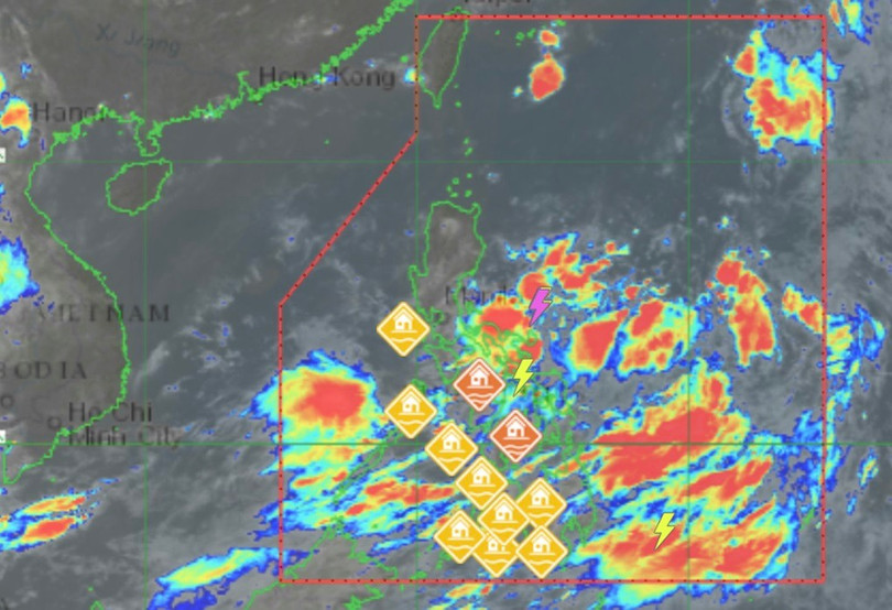 Vị trí áp thấp nhiệt đới lúc 9h50 ngày 16/7 (Ảnh: PAGASA). a1.jpg