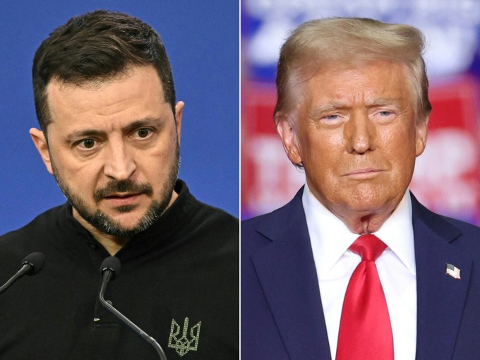 Tổng thống Mỹ Donald Trump (phải) và người đồng cấp Ukraine Volodymyr Zelensky. Ảnh: AFP Tổng thống Mỹ Donald Trump (phải) và người đồng cấp Ukraine Volodymyr Zelensky. Ảnh: AFP