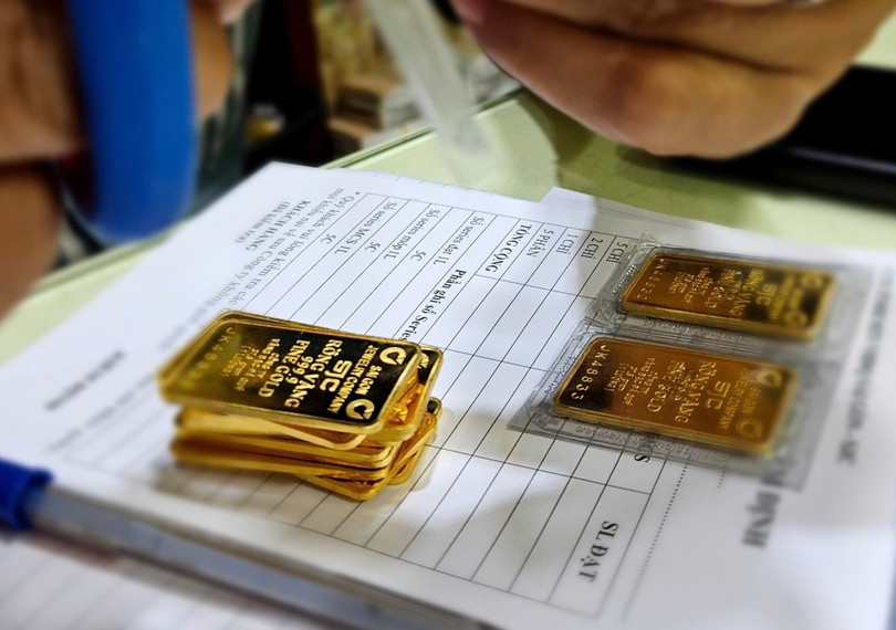 Giá mỗi lượng vàng miếng SJC hiện đã đắt hơn đầu năm gần 50 triệu đồng. Ảnh: Chí Hùng. file3qdndvn-data-images-0-2025-03-27-upload-2059-gia-vang-28-3.jpg