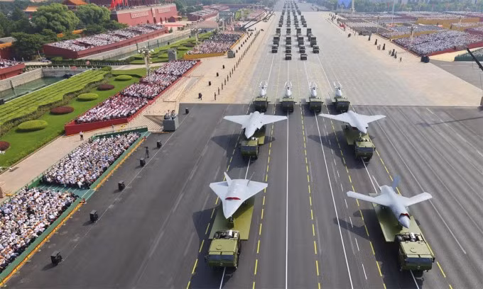 UAV Trung Quốc trong lễ duyệt binh tại Bắc Kinh tháng 9/2025. Ảnh: AP