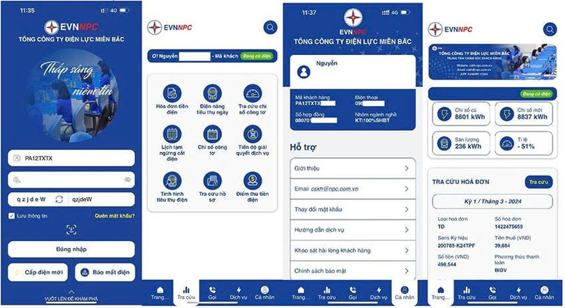 Giao diện app EVNNPC CSKH. z6790586218130-135b48cc9209e04914e14c7636d123ef.jpg