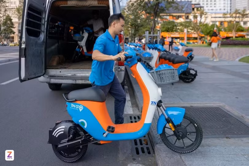 Xe đạp điện công cộng ở TP.HCM. Ảnh: Khương Nguyễn.
