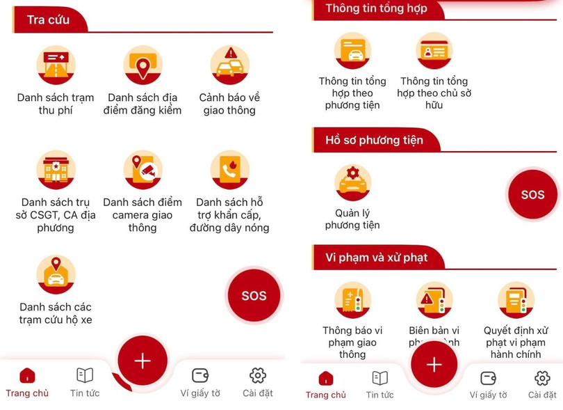 Nhiều tính năng hữu ích trên VNeTraffic.