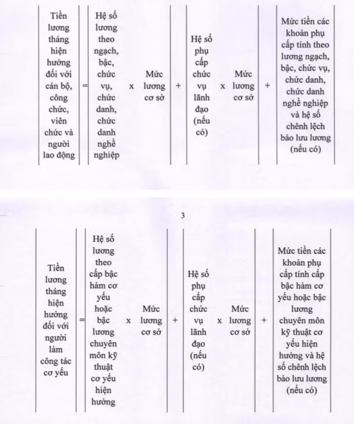 Cách tính tiền lương hiện hưởng - Ảnh chụp màn hình