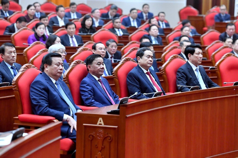 Các đại biểu dự họp Hội nghị Trung ương (Ảnh: TTXVN). 123.jpg