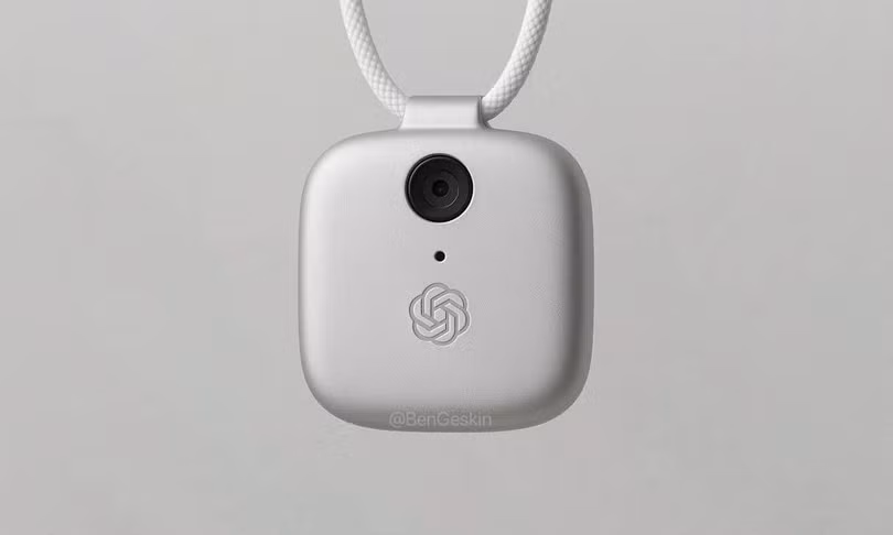 Hình dựng dựa trên dự đoán của Ming Chi Kuo về thiết bị AI của OpenAI và Jony Ive. Ảnh: Ben Geskin.