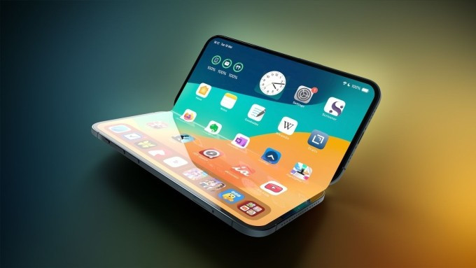 Một ý tưởng iPhone gập. Ảnh :Macrumors Một ý tưởng iPhone gập. Ảnh :Macrumors