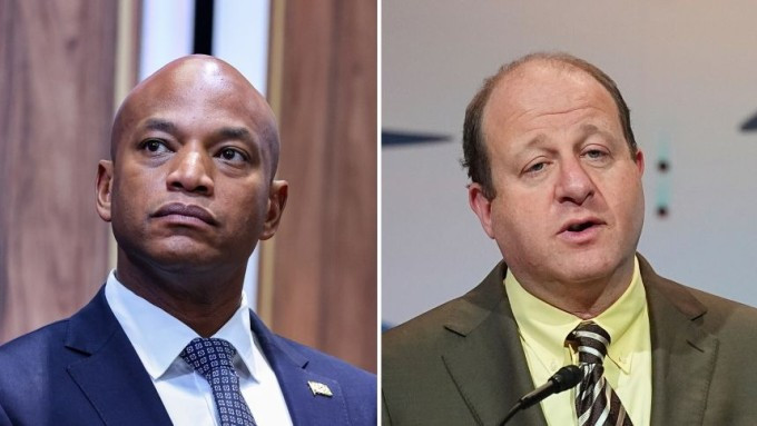 Thống đốc bang Maryland Wes Moore (trái) và Thống đốc Colorado Jared Polis. Ảnh: AP