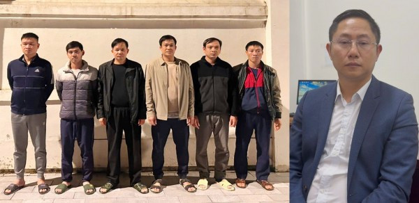 Các đối tượng bị công an bắt giữ, khởi tố.