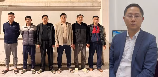 Các đối tượng bị công an bắt giữ, khởi tố.