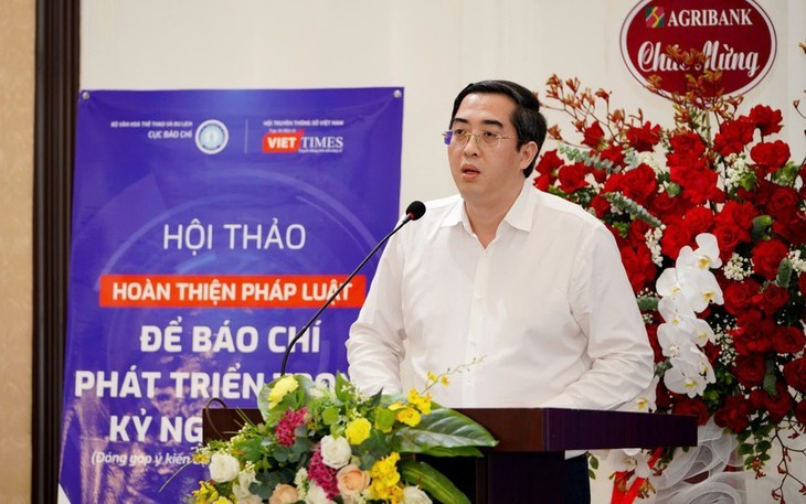 TS Lê Hải - Trưởng ban Tạp chí Cộng Sản điện tử khẳng định mô hình tổ hợp báo chí truyền thông rất cần thiết cho bối cảnh báo chí Việt Nam hiện nay - Ảnh: BTC TS Lê Hải - Trưởng ban Tạp chí Cộng Sản điện tử khẳng định mô hình tổ hợp báo chí truyền thông rất cần thiết cho bối cảnh báo chí Việt Nam hiện nay - Ảnh: BTC