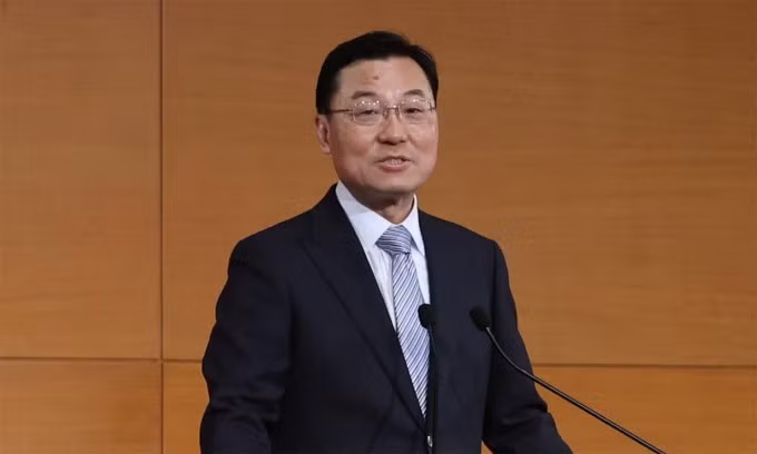 Đại sứ Trung Quốc tại Mỹ tại sự kiện ở thủ đô Washington ngày 19/4. Ảnh: X/AmbXieFeng