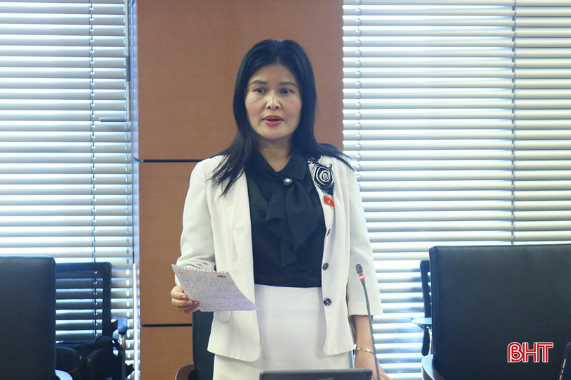 Ủy viên Chuyên trách Ủy ban Kinh tế của Quốc hội, ĐBQH đoàn Hà Tĩnh - Bùi Thị Quỳnh Thơ tham gia thảo luận tổ. bqbht_br_241108xv8thaoluantonqmatuyquangcaohoachat4.jpg