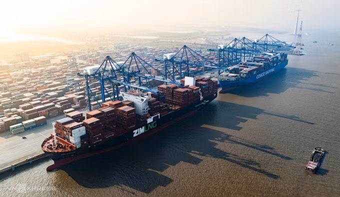 Cụm cảng Lạch Huyện, Hải Phòng, ngày 20/1/2025. Ảnh: Lê Tân