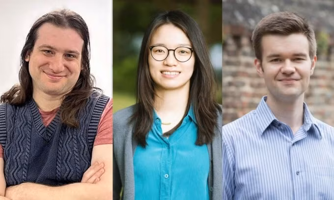 Từ trái qua: Jacob Tsinerman, Hong Wang và Jack Thorne. Ảnh: University of Toronto, IHES và Royal Society