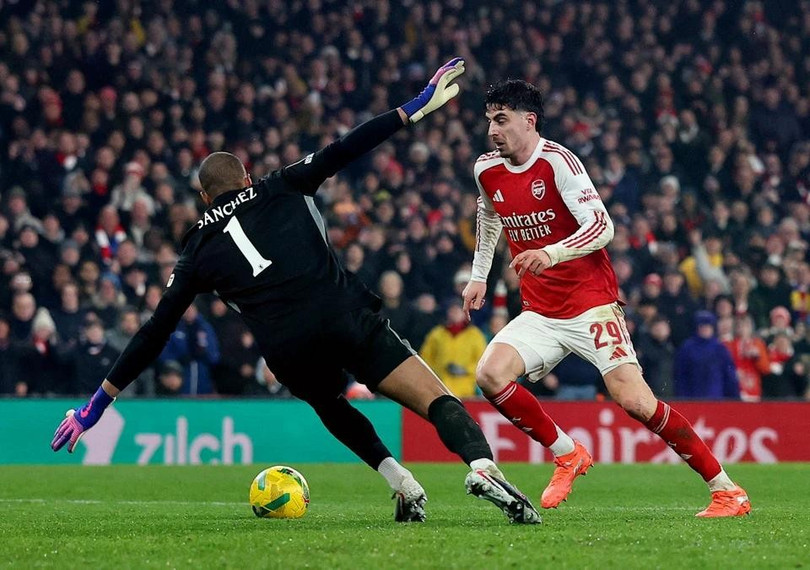 Kai Havertz ghi bàn duy nhất giúp Arsenal thắng Chelsea 1-0.
