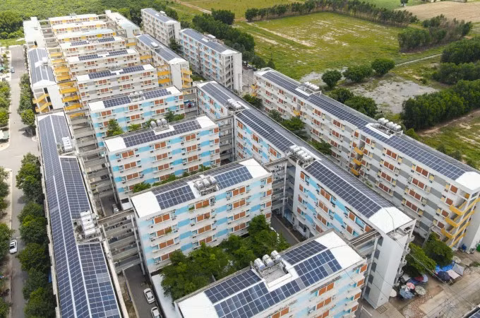 Khu nhà ở xã hội Định Hòa, phường Định Hòa (TP Thủ Dầu Một, Bình Dương cũ), tháng 7/2023. Ảnh: Quỳnh Trần